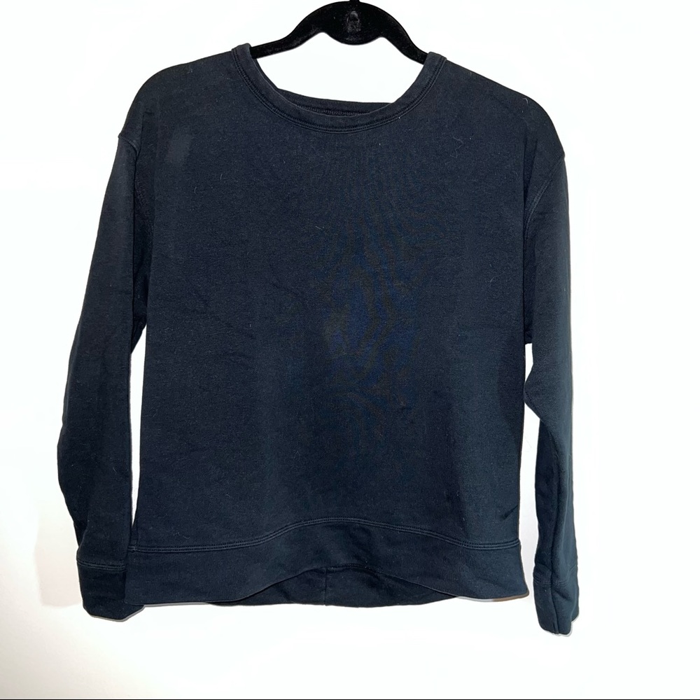 Nike black crew neck sweatshirt hoodie open back size small